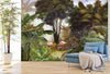 Flamingos Tropical Trees Wallpaper, Light Green Nature Wall Mural, Jungle Forest Scene, Non - Woven, Non - Pasted, Removable, Custom Exotic Wall Print Art - Adawall Wallpaper - Registered Trade Accounts Only, Wallpaper Wholesale Account - A307-1 - Adawall Wholesale - Wallpaper Wholesaler