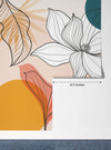 Floral and Botanical Wallpaper, Line Art Mural, Oversized Custom Size Wall Art, Non - Woven, Non - Adhesive, Modern Wall Paper, Removable - Adawall Wallpaper - Registered Trade Accounts Only, Wallpaper Wholesale Account - W77924 - Adawall Wholesale - Wallpaper Wholesaler