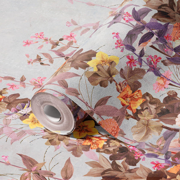 Floral Blossoms Wallpaper, Yellow Flowers Birds Wall Mural, Oversized Custom Size Wall Art, Non - Woven, Non - Adhesive, Modern Wall Paper, Removable - Adawall Wallpaper - Registered Trade Accounts Only, Wallpaper Wholesale Account - SE320-2 - Adawall Wholesale - Wallpaper Wholesaler