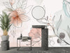 Floral Hand Drawn Wallpaper, Botanical Mural, Oversized Custom Size Wall Art, Non - Woven, Non - Adhesive, Modern Wall Paper, Removable - Adawall Wallpaper - Registered Trade Accounts Only, Wallpaper Wholesale Account - W77937 - Adawall Wholesale - Wallpaper Wholesaler