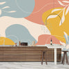 Floral Shape Abstract Wallpaper, Colorful Mural, Oversized Custom Size Wall Art, Non - Woven, Non - Adhesive, Modern Wall Paper, Removable - Adawall Wallpaper - Registered Trade Accounts Only, Wallpaper Wholesale Account - W77745 - Adawall Wholesale - Wallpaper Wholesaler