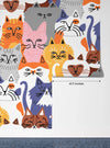 Funny Kitten Crowd Wallpaper, Seamless Pattern Mural, Oversized Custom Size Wall Art, Non - Woven, Non - Adhesive, Modern Wall Paper, Removable - Adawall Wallpaper - Registered Trade Accounts Only, Wallpaper Wholesale Account - W78202 - Adawall Wholesale - Wallpaper Wholesaler