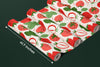 Strawberries, White Background Wallpaper, Seamless Pattern Mural, Oversized Custom Size Wall Art, Non-Woven, Non-Adhesive, Modern Wall Paper, Removable