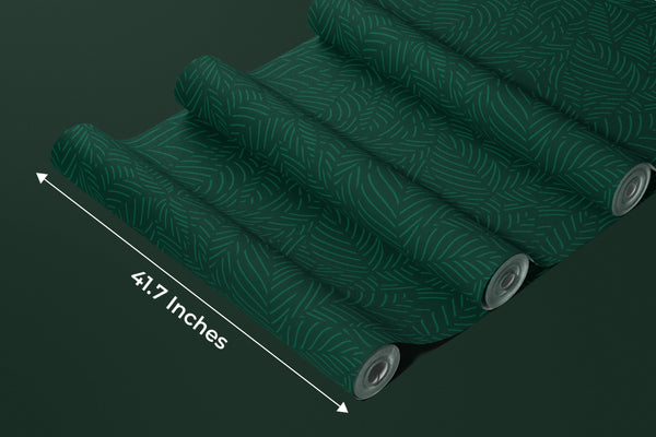 Luxury Nature Wallpaper, Green Floral Mural, Oversized Custom Size Wall Art, Non-Woven, Non-Adhesive, Modern Wall Paper, Removable