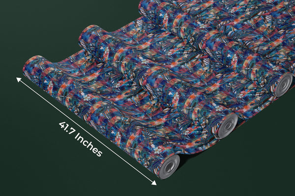 Abstract Watercolor Wallpaper, Seamless Pattern Mural, Oversized Custom Size Wall Art, Non-Woven, Non-Adhesive, Modern Wall Paper, Removable