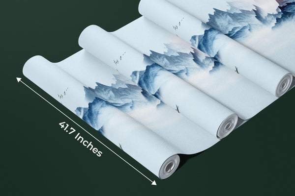 Beautiful Nature Wallpaper, Big Mountains Mural, Oversized Custom Size Wall Art, Non-Woven, Non-Adhesive, Modern Wall Paper, Removable