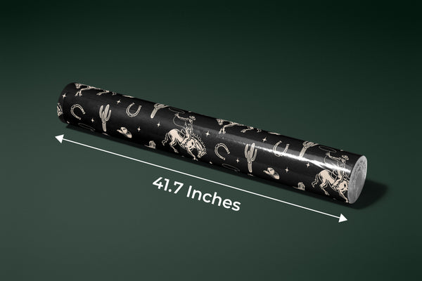 Western Themed Wallpaper, Black and White Seamless Pattern Mural, Oversized Custom Size Wall Art, Non-Woven, Non-Adhesive, Modern Wall Paper, Removable