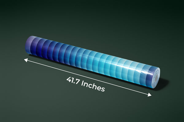 Corrugated Glass Effect Wallpaper, Cool Blue Mural, Oversized Custom Size Wall Art, Non-Woven, Non-Adhesive, Modern Wall Paper, Removable