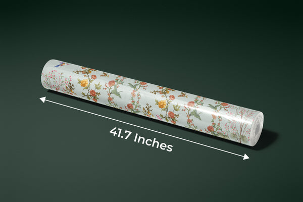 Branches Wallpaper, Flowers Mural, Oversized Custom Size Wall Art, Non-Woven, Non-Adhesive, Modern Wall Paper, Removable