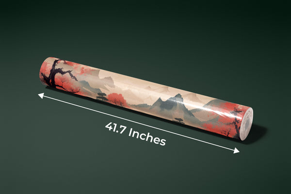 Sakura Trees Wallpaper, Traditional Ink Landscape Mural, Oversized Custom Size Wall Art, Non-Woven, Non-Adhesive, Modern Wall Paper, Removable