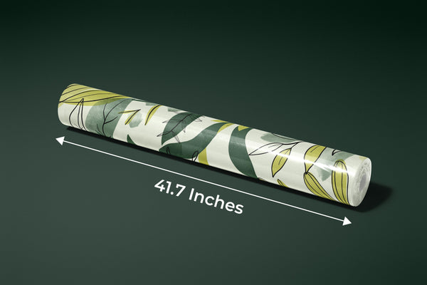 Watercolor Art Wallpaper, Green Leaves Mural, Oversized Custom Size Wall Art, Non-Woven, Non-Adhesive, Modern Wall Paper, Removable