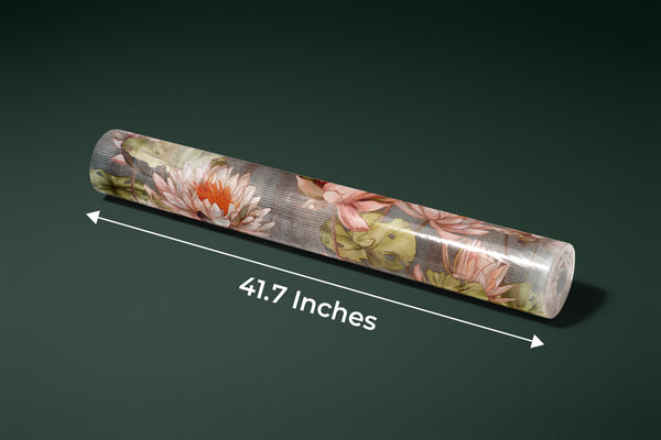 Delicate Water Lilies Wallpaper, Textured Background Mural, Oversized Custom Size Wall Art, Non-Woven, Non-Adhesive, Modern Wall Paper, Removable