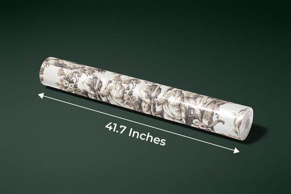 Toile de Jouy French Wallpaper, White Background Pattern Mural, Oversized Custom Size Wall Art, Non-Woven, Non-Adhesive, Modern Wall Paper, Removable