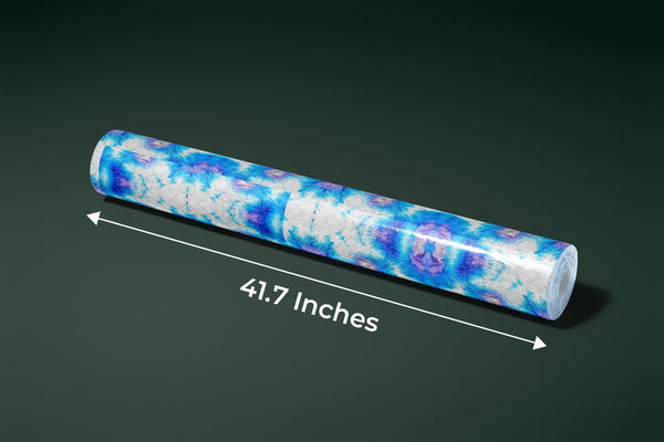 Blue Tie Dye Wallpaper, Geometric Shibori Mural, Oversized Custom Size Wall Art, Non-Woven, Non-Adhesive, Modern Wall Paper, Removable