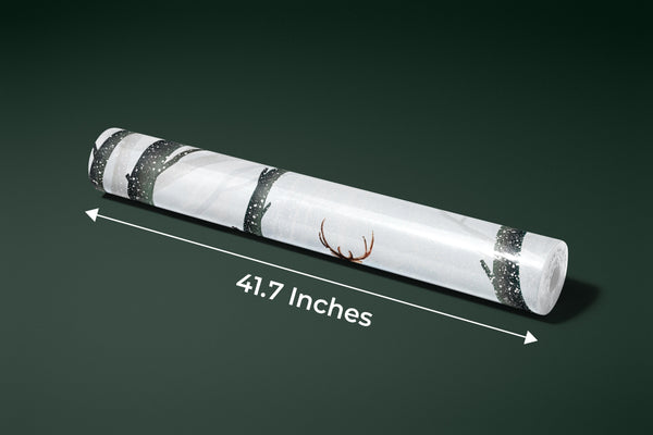 Winter Forest Wallpaper, Deer Mural, Oversized Custom Size Wall Art, Non-Woven, Non-Adhesive, Modern Wall Paper, Removable