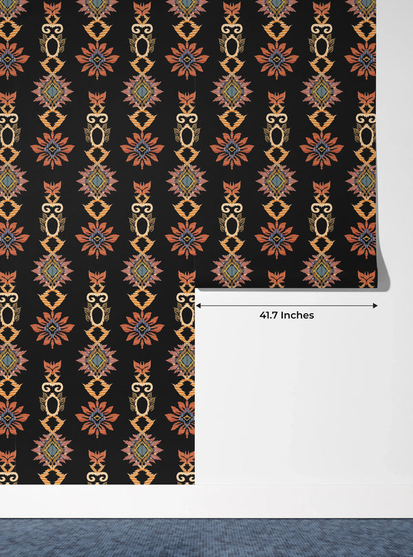 Vintage Design Wallpaper, Seamless Pattern Mural, Oversized Custom Size Wall Art, Non-Woven, Non-Adhesive, Modern Wall Paper, Removable