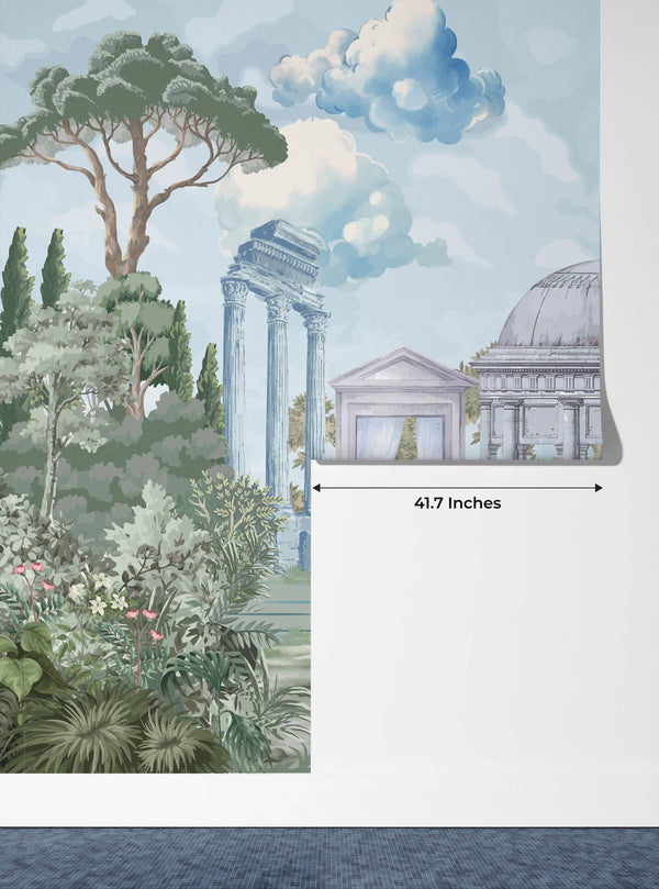 Ancient Roman Architecture Wallpaper, Garden Mural, Oversized Custom Size Wall Art, Non-Woven, Non-Adhesive, Modern Wall Paper, Removable