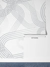 Abstract Gray Lines Wallpaper, Seamless Pattern Mural, Oversized Custom Size Wall Art, Non-Woven, Non-Adhesive, Modern Wall Paper, Removable
