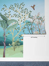 Tropical Jungle Wallpaper, Trees Mural, Oversized Custom Size Wall Art, Non-Woven, Non-Adhesive, Modern Wall Paper, Removable