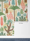 Ethnic Tropical Wallpaper, Seamless Pattern Mural, Oversized Custom Size Wall Art, Non-Woven, Non-Adhesive, Modern Wall Paper, Removable