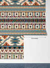Ethnic Geometrical Wallpaper, Seamless Pattern Mural, Oversized Custom Size Wall Art, Non-Woven, Non-Adhesive, Modern Wall Paper, Removable