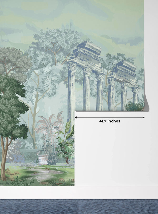 Ancient Greek Architecture Wallpaper, Garden Mural, Oversized Custom Size Wall Art, Non-Woven, Non-Adhesive, Modern Wall Paper, Removable