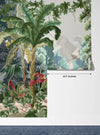 Jungle Wallpaper, Tropical Plants Mural, Oversized Custom Size Wall Art, Non-Woven, Non-Adhesive, Modern Wall Paper, Removable