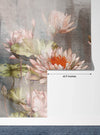 Delicate Water Lilies Wallpaper, Textured Background Mural, Oversized Custom Size Wall Art, Non-Woven, Non-Adhesive, Modern Wall Paper, Removable