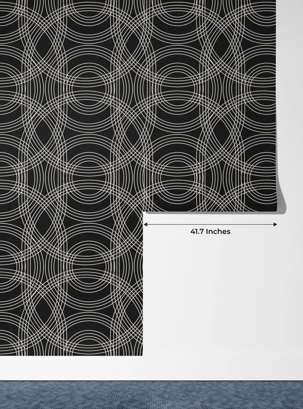 Modern Geometric Wallpaper, Seamless Pattern Mural, Oversized Custom Size Wall Art, Non-Woven, Non-Adhesive, Modern Wall Paper, Removable