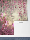Pink Sakura Flowers Wallpaper, Chinoiserie Mural, Oversized Custom Size Wall Art, Non-Woven, Non-Adhesive, Modern Wall Paper, Removable