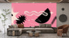 Geometric Shapes Wallpaper, Pink Background Mural, Oversized Custom Size Wall Art, Non - Woven, Non - Adhesive, Modern Wall Paper, Removable - Adawall Wallpaper - Registered Trade Accounts Only, Wallpaper Wholesale Account - W77635 - Adawall Wholesale - Wallpaper Wholesaler