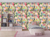 Childish Forest Wallpaper, Seamless Pattern Mural, Oversized Custom Size Wall Art, Non-Woven, Non-Adhesive, Modern Wall Paper, Removable
