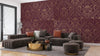 Gold Art Deco Wallpaper, Dark Red Background Mural, Oversized Custom Size Wall Art, Non - Woven, Non - Adhesive, Modern Wall Paper, Removable - Adawall Wallpaper - Registered Trade Accounts Only, Wallpaper Wholesale Account - W77804 - Adawall Wholesale - Wallpaper Wholesaler