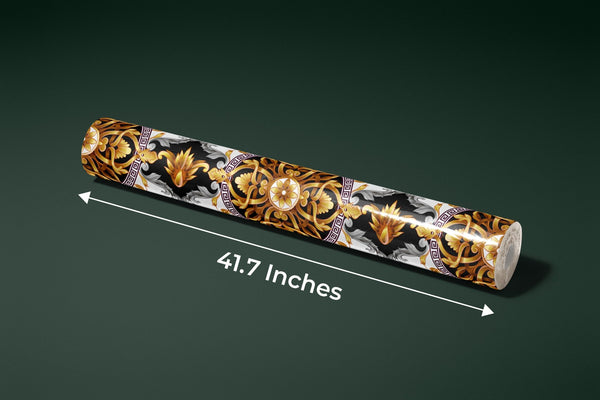 Golden Baroque Wallpaper, Black Background Mural, Oversized Custom Size Wall Art, Non - Woven, Non - Adhesive, Modern Wall Paper, Removable - Adawall Wallpaper - Registered Trade Accounts Only, Wallpaper Wholesale Account - W77691 - Adawall Wholesale - Wallpaper Wholesaler