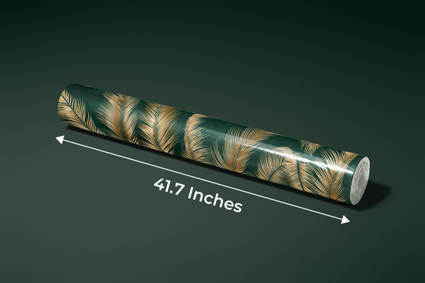 Golden Palm Leaves Wallpaper, Luxury Dark Green Art Background Mural, Oversized Custom Size Wall Art, Non - Woven, Non - Adhesive, Modern Wall Paper, Removable - Adawall Wallpaper - Registered Trade Accounts Only, Wallpaper Wholesale Account - W77514 - Adawall Wholesale - Wallpaper Wholesaler