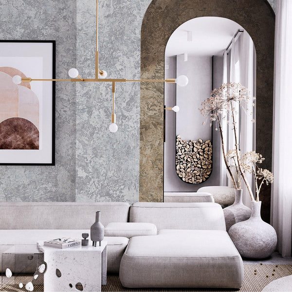 Gray, Blue Rustic Abstract Farmhouse Wallpaper, 3D Embossed Weathered Solid Color Wallcovering - Adawall Wallpaper - Registered Trade Accounts Only, Wallpaper Wholesale Account - 1108-3 - Adawall Wholesale - Wallpaper Wholesaler