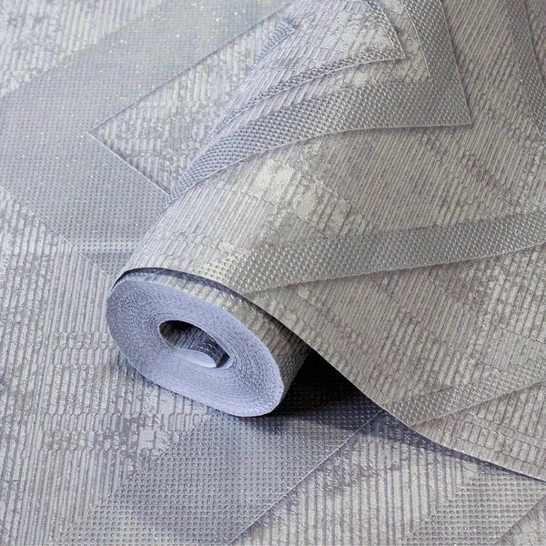 Gray Large Modern Chevron 3D Embossed Wallpaper, Modern Rich Textured Wallcovering - Adawall Wallpaper - Registered Trade Accounts Only, Wallpaper Wholesale Account - 1207-2 - Adawall Wholesale - Wallpaper Wholesaler
