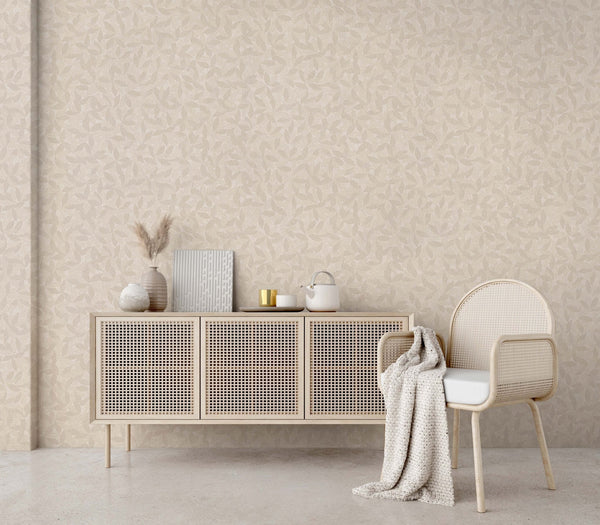 Gray Leaf Pattern Wallpaper, Natural Wallpaper, Modern & Minimalist Wall Covering, Modern Look Neutral Colors Glittering Wallcovering - Adawall Wallpaper -Registered Trade Accounts Only, Wallpaper Wholesale Account - 25109-2 - Adawall Wholesale - Wallpaper Wholesaler