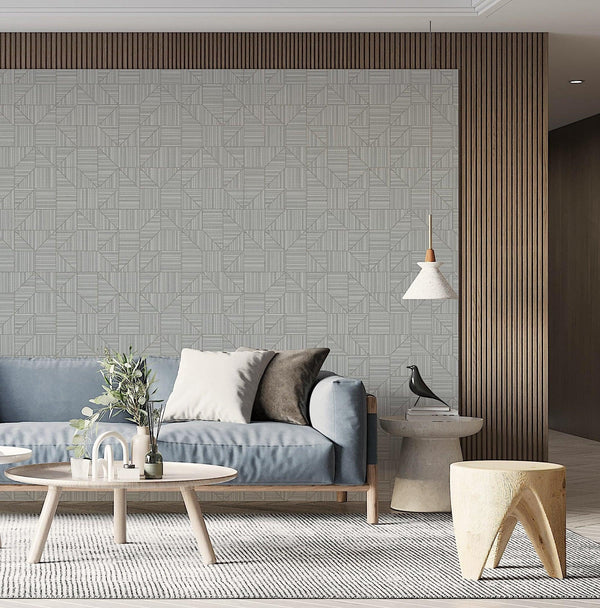 Gray Modern Geometric Shapes Wallpaper, Embossed Rich Textured Contemporary Wallcovering - Adawall Wallpaper - Registered Trade Accounts Only, Wallpaper Wholesale Account - 23209-5 - Adawall Wholesale - Wallpaper Wholesaler