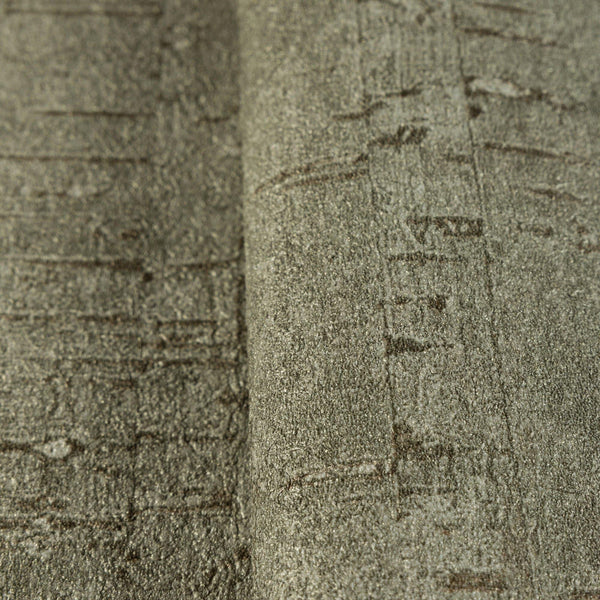 Green Cork Textured Wallpaper, Wood Tree Bark Grain Design Stylish Realistic Wallcovering - Walloro High End Wallcoverings & More
