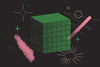 Green Cube Wallpaper, Abstract Geometric Shapes Mural, Oversized Custom Size Wall Art, Non - Woven, Non - Adhesive, Modern Wall Paper, Removable - Adawall Wallpaper - Registered Trade Accounts Only, Wallpaper Wholesale Account - W77630 - Adawall Wholesale - Wallpaper Wholesaler