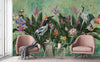 Green Jungle Birds Wallpaper, Nature Forest Tropical Theme Wall Mural, Extra Large Customizable, Non - Adhesive, Removable Wall Paper, Leaves Flower - Adawall Wallpaper - Registered Trade Accounts Only, Wallpaper Wholesale Account - A314-1 - Adawall Wholesale - Wallpaper Wholesaler