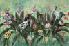 Green Jungle Birds Wallpaper, Nature Forest Tropical Theme Wall Mural, Extra Large Customizable, Non - Adhesive, Removable Wall Paper, Leaves Flower - Adawall Wallpaper - Registered Trade Accounts Only, Wallpaper Wholesale Account - A314-1 - Adawall Wholesale - Wallpaper Wholesaler