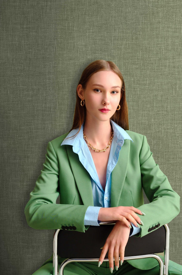 Green Muse Linen Texture Wallpaper, Natural Wallpaper, Modern & Minimalist Wall Covering, Modern Look Neutral Colors Glittering Wallcovering - Adawall Wallpaper -Registered Trade Accounts Only, Wallpaper Wholesale Account - 25104-10 - Adawall Wholesale - Wallpaper Wholesaler
