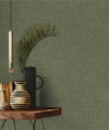 Green Muse Linen Texture Wallpaper, Natural Wallpaper, Modern & Minimalist Wall Covering, Modern Look Neutral Colors Glittering Wallcovering - Adawall Wallpaper -Registered Trade Accounts Only, Wallpaper Wholesale Account - 25104-10 - Adawall Wholesale - Wallpaper Wholesaler