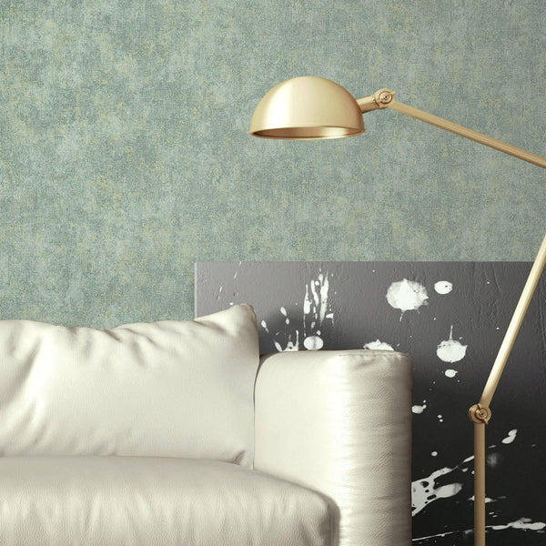 Green Stylish Distressed 3D Embossed Wallpaper, Farmhouse Rustic Textured Wallcovering - Walloro High End Wallcoverings & More