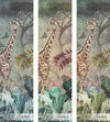 Green Tropical Forest Theme Wallpaper, Animals Wall Mural, Giraffe, Birds, Leaves, Jungle, Non - Pasted, Large Wall Art, Removable, Nature Theme - Adawall Wallpaper - Registered Trade Accounts Only, Wallpaper Wholesale Account - A312-1 - Adawall Wholesale - Wallpaper Wholesaler