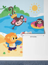 Happy Little Animals Wallpaper, Tropical Beach Mural, Oversized Custom Size Wall Art, Non - Woven, Non - Adhesive, Modern Wall Paper, Removable - Adawall Wallpaper - Registered Trade Accounts Only, Wallpaper Wholesale Account - W78128 - Adawall Wholesale - Wallpaper Wholesaler