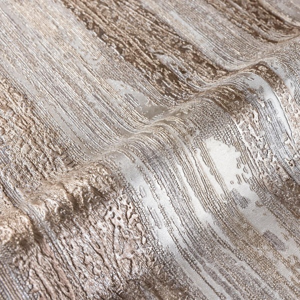 Horizontal Striped Wallpaper, Brown Shiny Glossy Luxry Non-Woven Wallcovering, Non-Woven, Non-Pasted - Walloro High End Wallcoverings & More