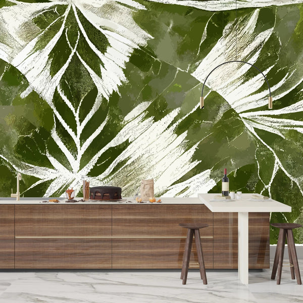 Ikat Boho Art Wallpaper, Greenish Mural, Oversized Custom Size Wall Art, Non - Woven, Non - Adhesive, Modern Wall Paper, Removable - Adawall Wallpaper - Registered Trade Accounts Only, Wallpaper Wholesale Account - W77877 - Adawall Wholesale - Wallpaper Wholesaler
